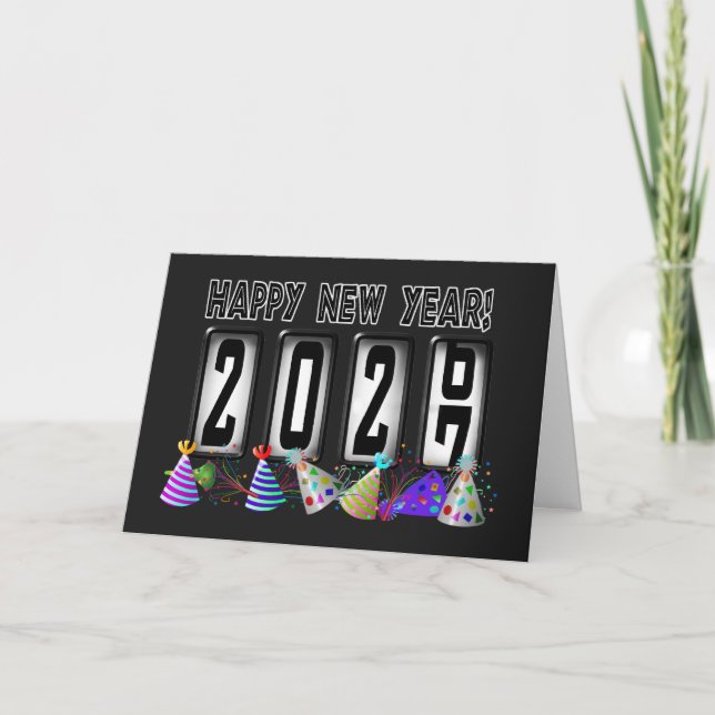 Happy New Year 2027 Odometer  Holiday Card (Front)