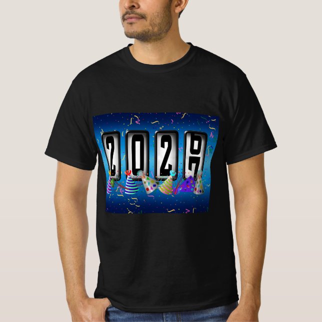Happy New Year 2027 Odometer T-Shirt (Front)