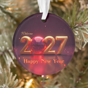 Happy New Year 2027 Ornament