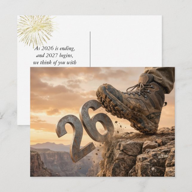 Happy New Year 2027  Postcard (Front/Back)