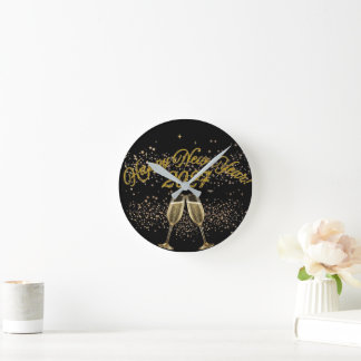 Happy New Year 2027 Wrist Watch Round Clock