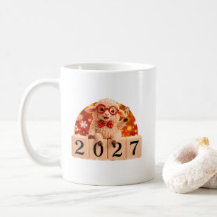 Happy New Year 2027 Year of the Goat Sheep Coffee Mug