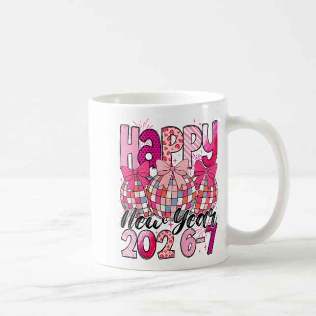 Happy New Year 202-67 Meme Cute Coquette Nk Bow Di Coffee Mug (Right)