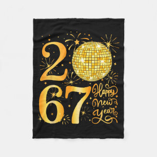 Happy New Year 2067 Funny 67 Six Seven Meme New Ye Fleece Blanket