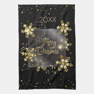 Happy New Year 20XX & Gold Christmas Luxury Tea Towel