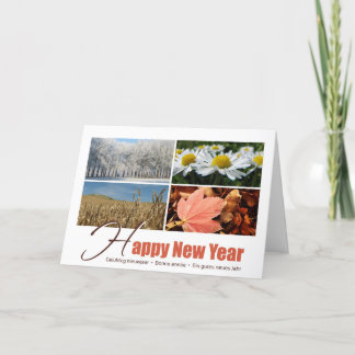 Happy New Year - 4 seasons greeting card