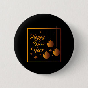 Happy New Year 6 Cm Round Badge