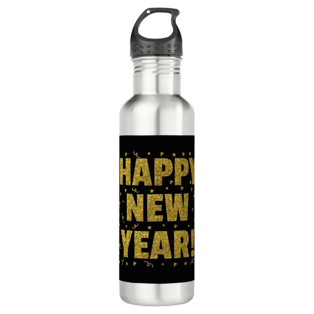 Happy New Year 710 Ml Water Bottle (Front)