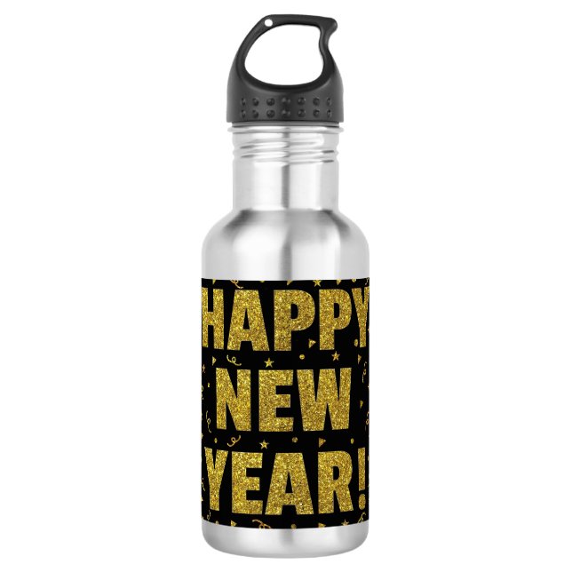 Happy New Year 710 Ml Water Bottle (Front)