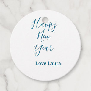 Happy new year add name love blue simple minimal h favour tags