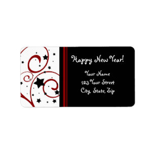 Happy New Year Address Labels