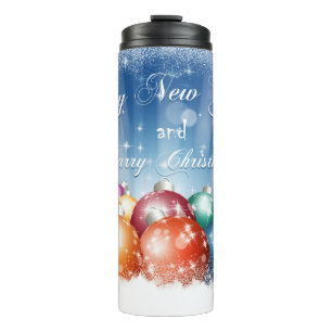 Happy New Year and Merry Christmas baubles Thermal Tumbler