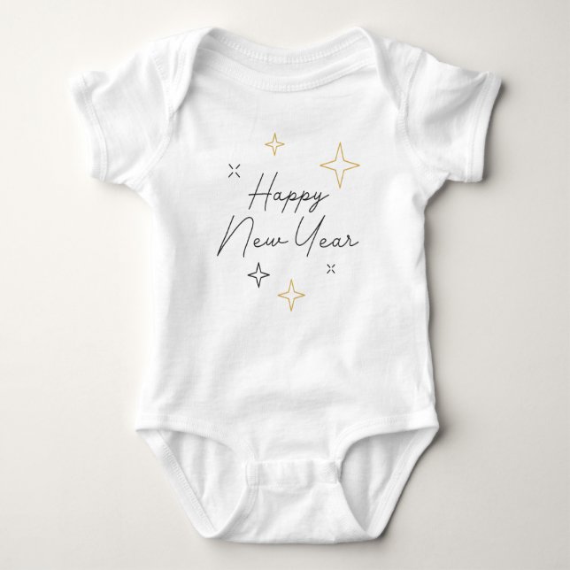 Happy New Year  Baby Bodysuit (Front)