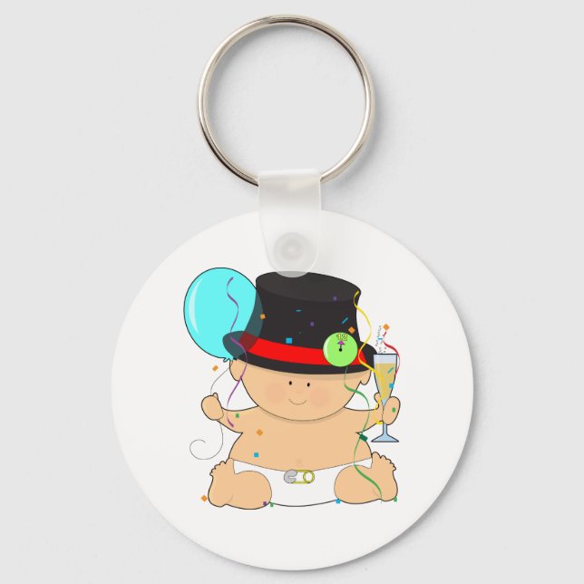 Happy New Year Baby Key Ring (Front)