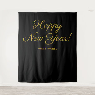 Happy New Year Backdrop Tapestry