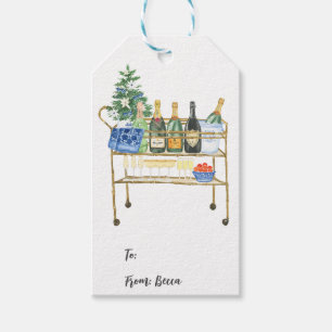 Happy New Year Bar Cart Grandmillennial Gift Tags