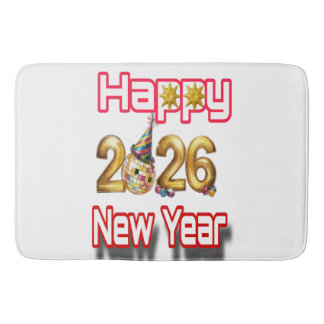 Happy New year  Bath Mat