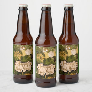 HAPPY NEW YEAR BEER BOTTLE LABEL