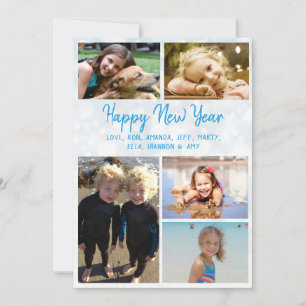 Happy New Year Big Family Photo Card