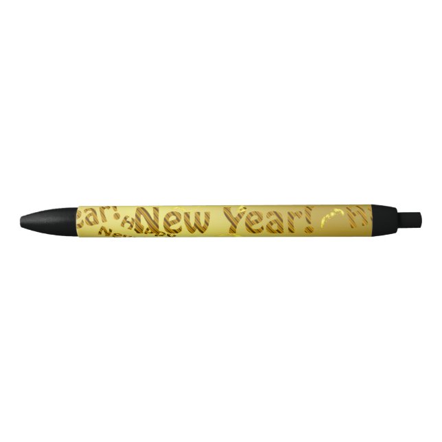 happy new year black ink pen (Front)