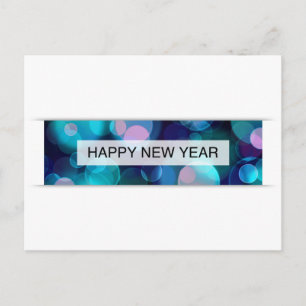 happy new year (bokeh) holiday postcard
