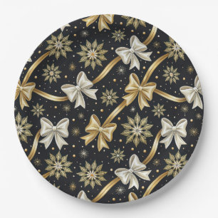 Happy New Year Bows  Paper Plate