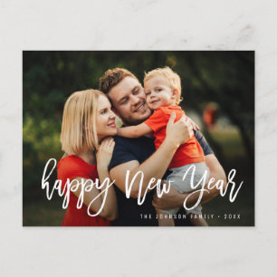 HAPPY NEW YEAR   Brush script greeting card