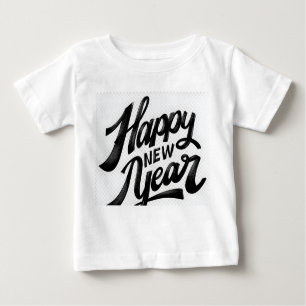 Happy New Year Brush‑Style Greeting Baby T-Shirt