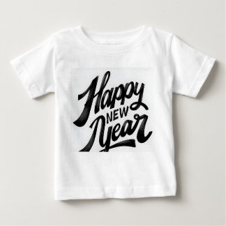 Happy New Year Brush‑Style Greeting Baby T-Shirt