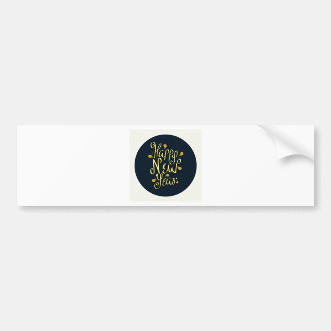 Happy New Year Bumper Sticker (Front)
