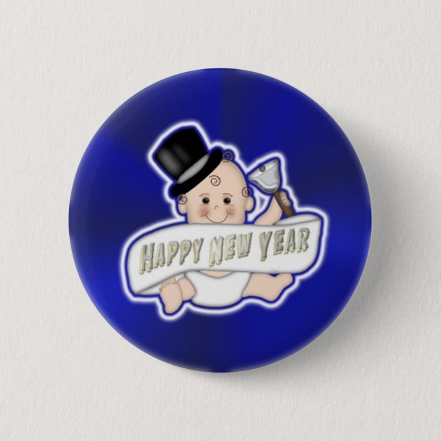 Happy New Year Button (Front)