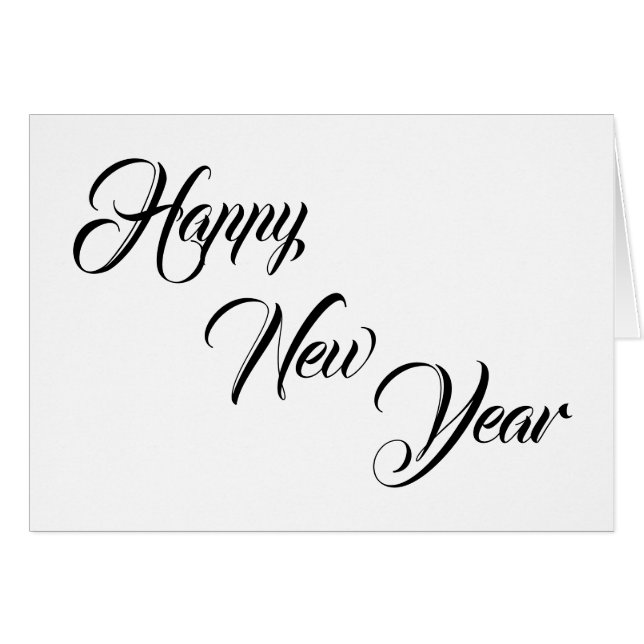 Happy New Year, card (Front Horizontal)
