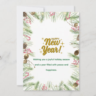 Happy New Year Card | Modern Minimal Design
