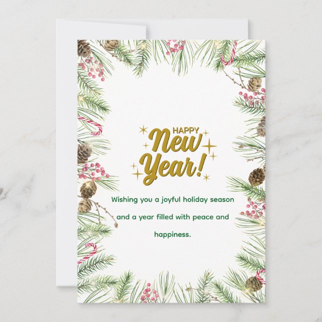 Happy New Year Card | Modern Minimal Design (Front)