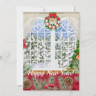 Happy New Year Card Window