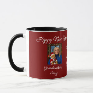 Happy New Year, Cat And Owner Photo Mug