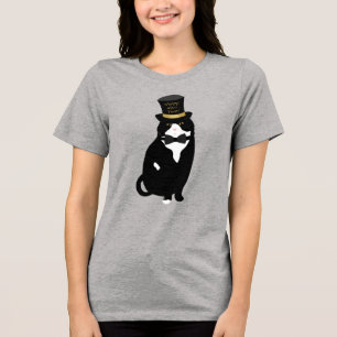 Happy New Year Cat Women's T-Shirt Tri-Blend Shirt
