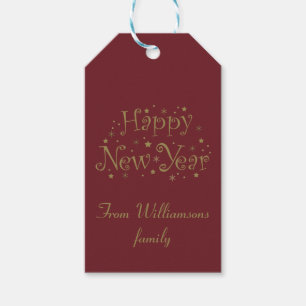 happy new year celebrate event Personalised Gift Tags