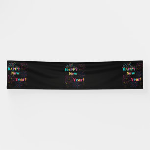 Happy New Year Celebration 2.5x12 Vinyl Banner
