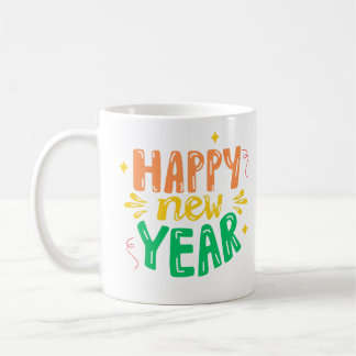 Happy New Year Celebration Design Coffee Mug