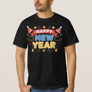 Happy New Year Celebration Design T-Shirt
