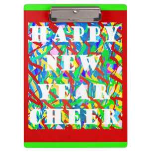 Happy new year celebration holiday design clipboard