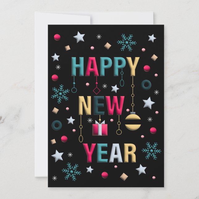 Happy New Year celebration Invitation (Front)