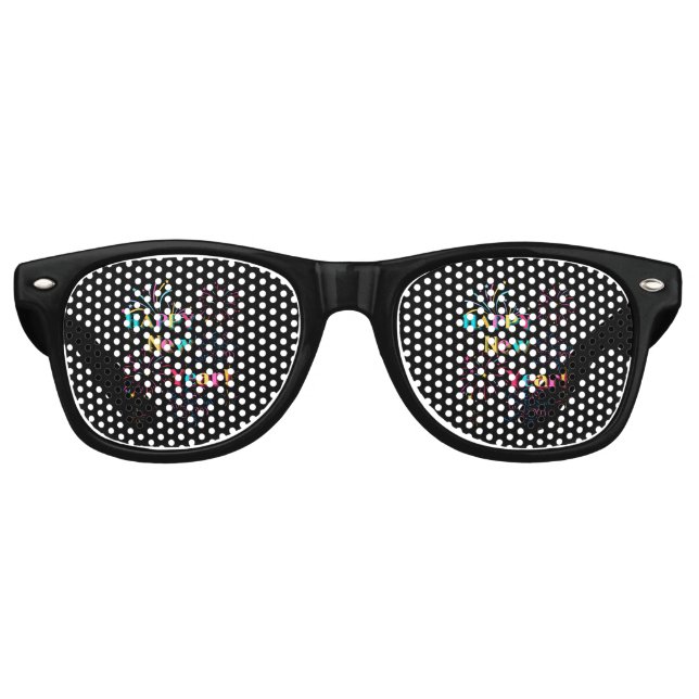 Happy New Year Celebration Party Retro Sunglasses (Front)