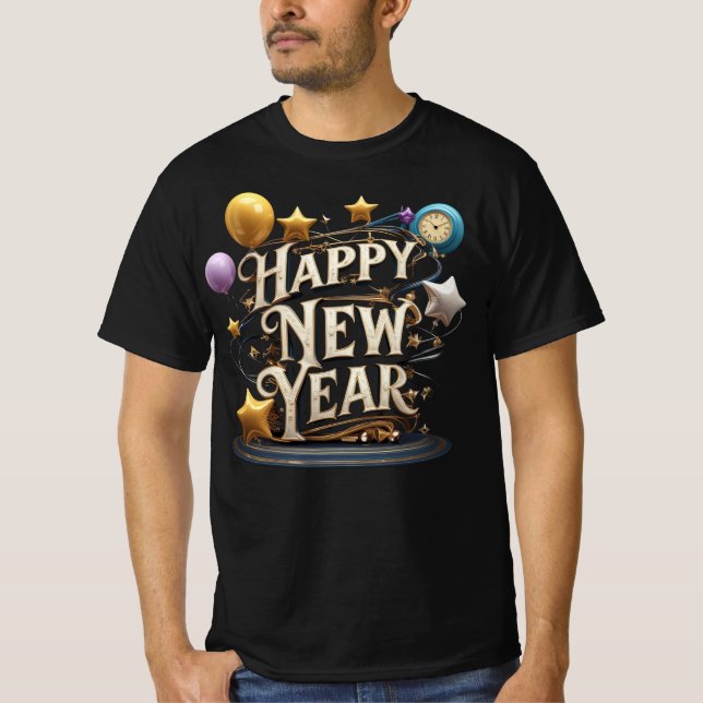 Happy New Year Celebration Party T-Shirt (Front)