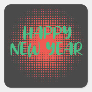 Happy New Year Celebrations Square Sticker