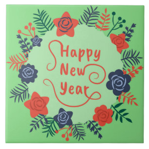 HAPPY NEW YEAR  CERAMIC TILE