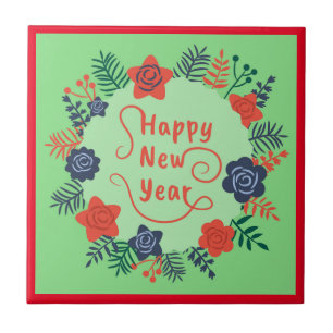 HAPPY NEW YEAR CERAMIC TILE