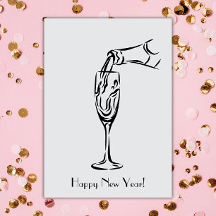 Happy New Year Champagne Card