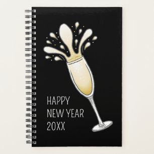 Happy New Year Champagne Glass Planner